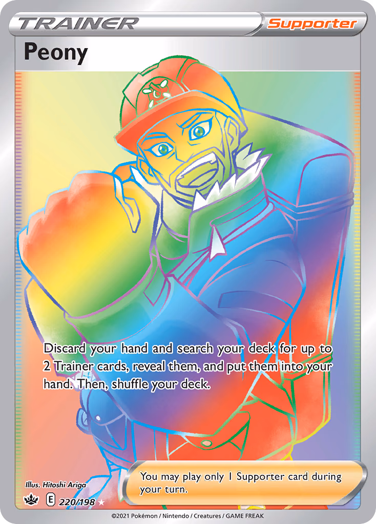 Peony Pokemon card (220/198, Chilling Reign)