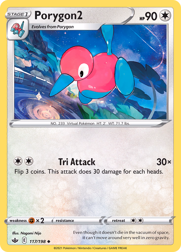 Porygon2 Pokemon card (117/198, Chilling Reign)