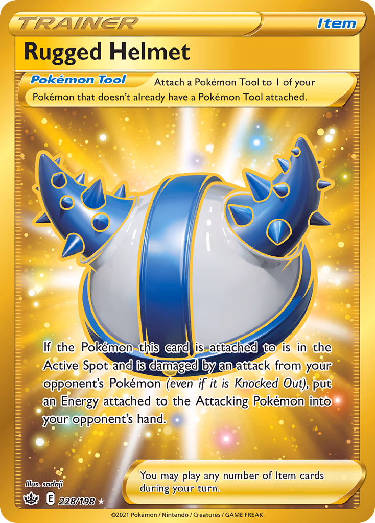 Rugged Helmet Pokemon card (228/198, Chilling Reign)
