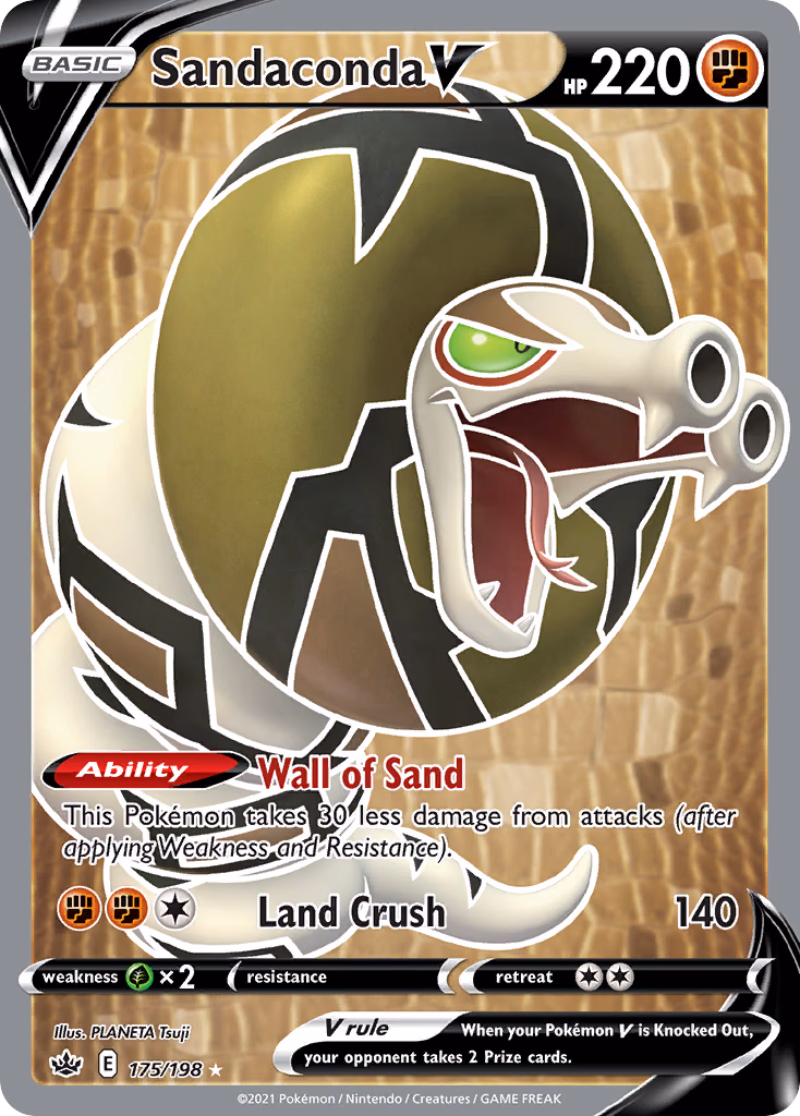Sandaconda V Pokemon card (175/198, Chilling Reign)