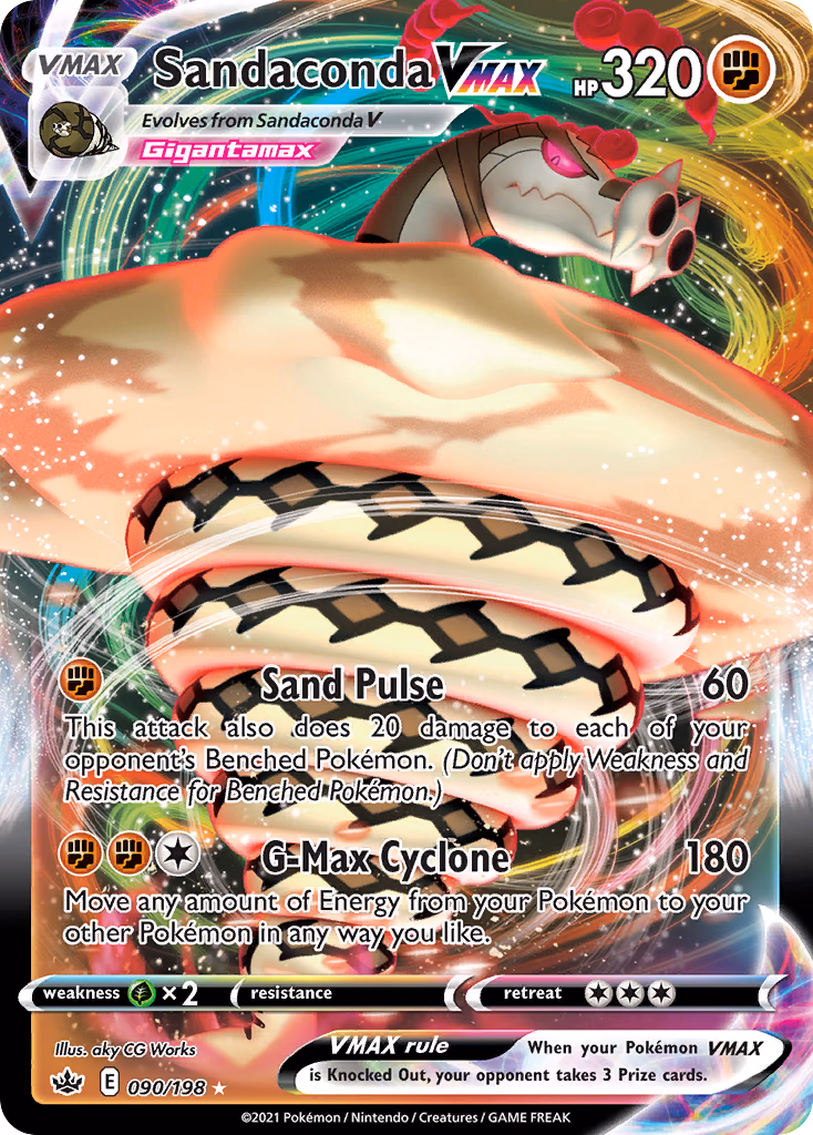 Sandaconda VMAX Pokemon card (090/198, Chilling Reign)