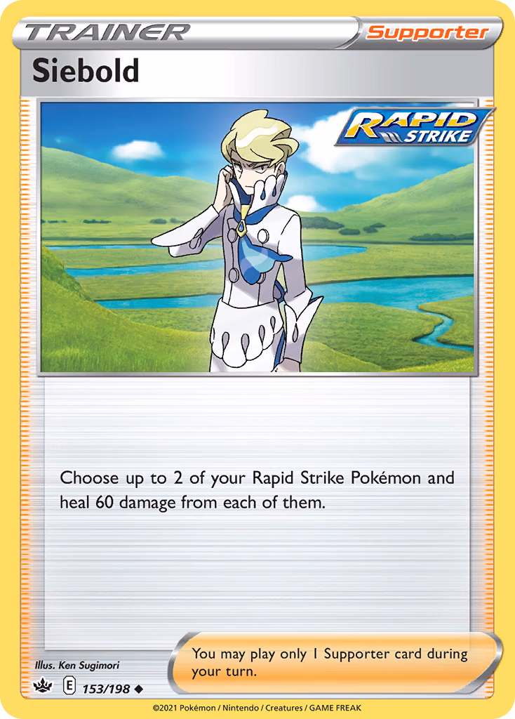 Siebold Pokemon card (153/198, Chilling Reign)