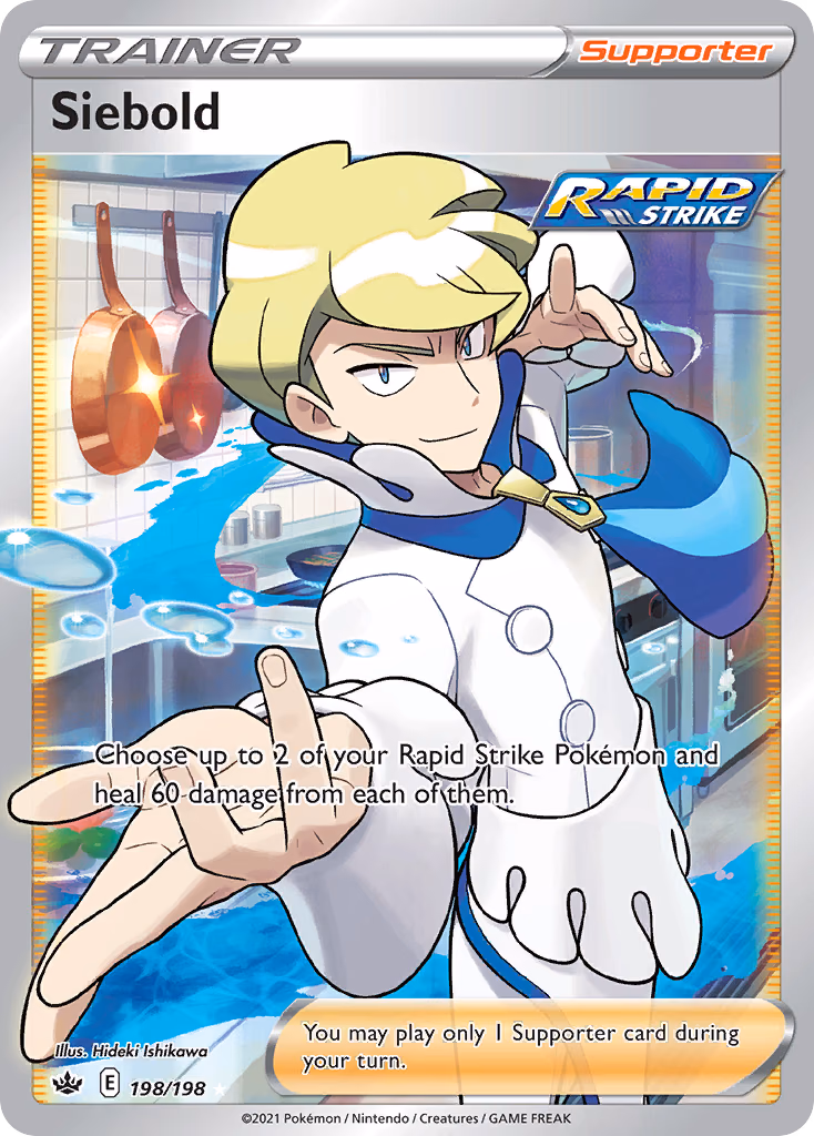 Siebold Pokemon card (198/198, Chilling Reign)
