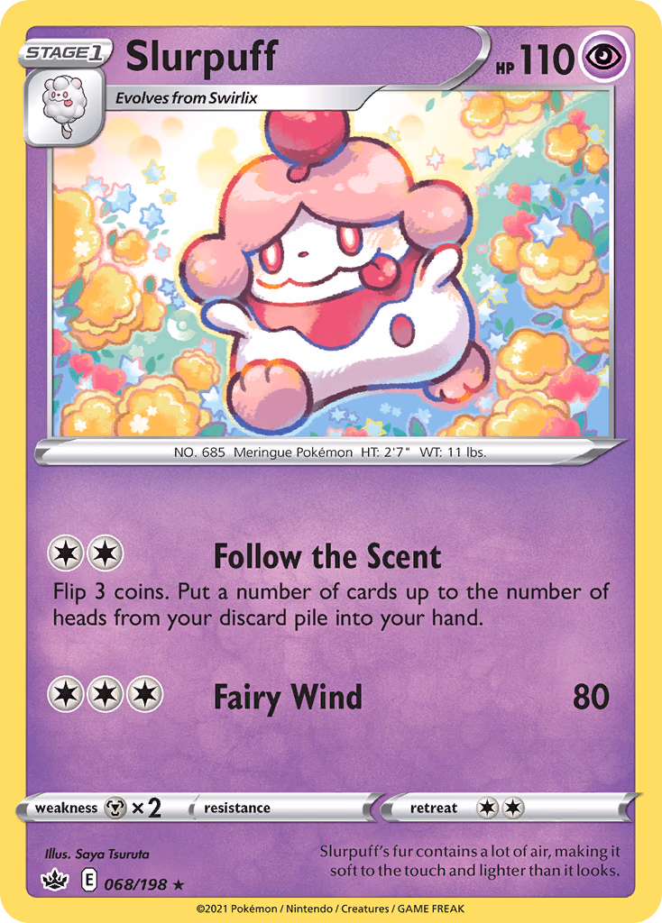 Slurpuff Pokemon card (068/198, Chilling Reign)
