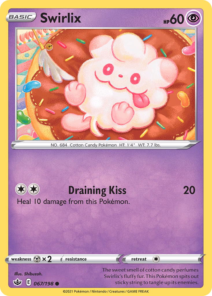 Swirlix Pokemon card (067/198, Chilling Reign)