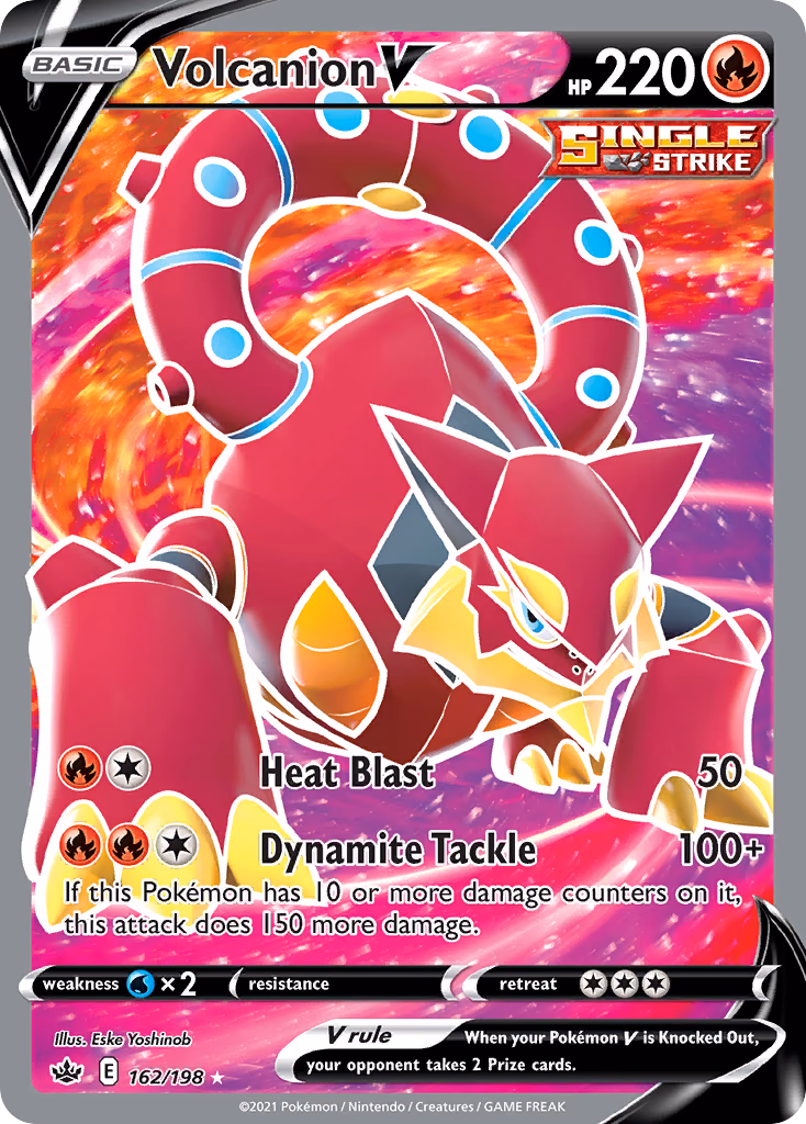 Volcanion V Pokemon card (162/198, Chilling Reign)