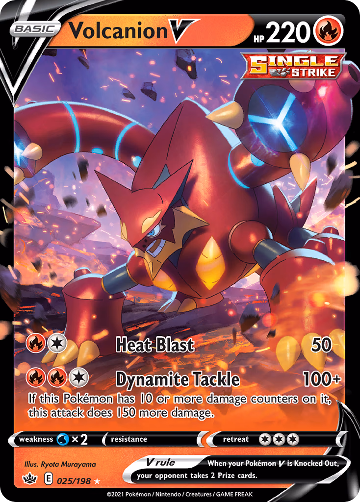 Volcanion V Pokemon card (025/198, Chilling Reign)