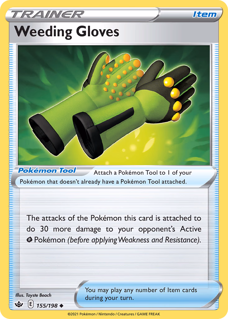 Weeding Gloves Pokemon card (155/198, Chilling Reign)