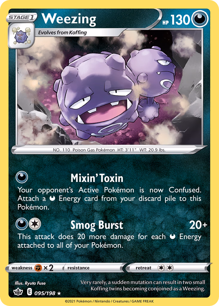 Weezing Pokemon card (095/198, Chilling Reign)