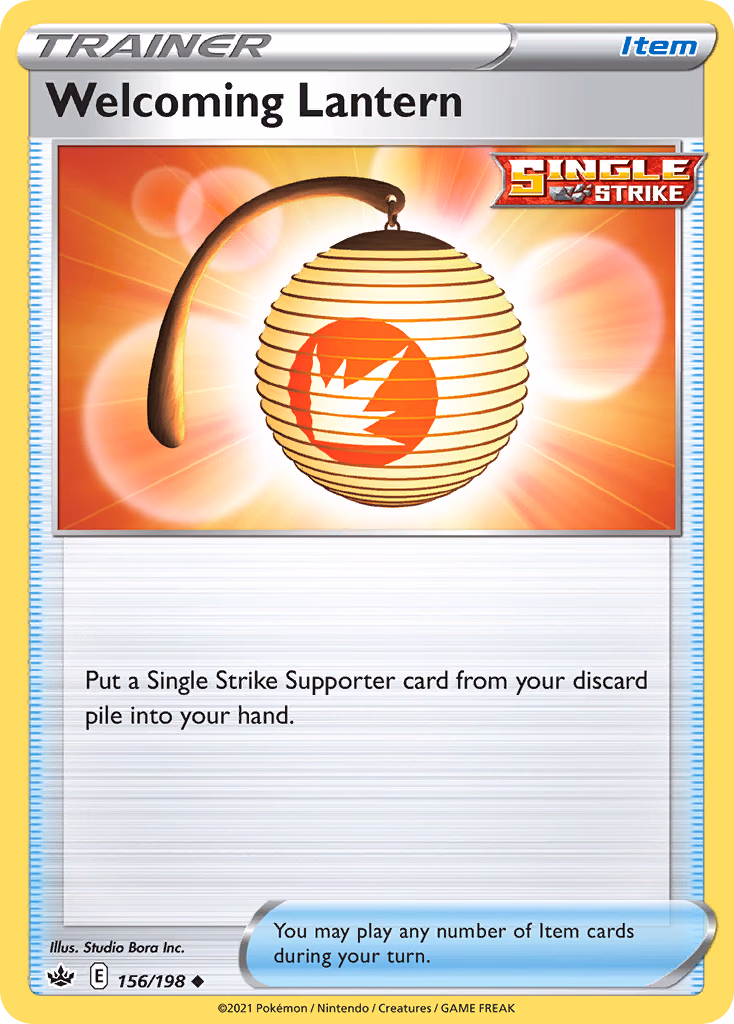 Welcoming Lantern Pokemon card (156/198, Chilling Reign)