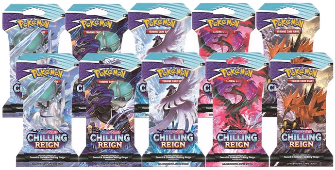 Pokemon Chilling Reign Sleeved Booster Pack Bundle [Set of 10]