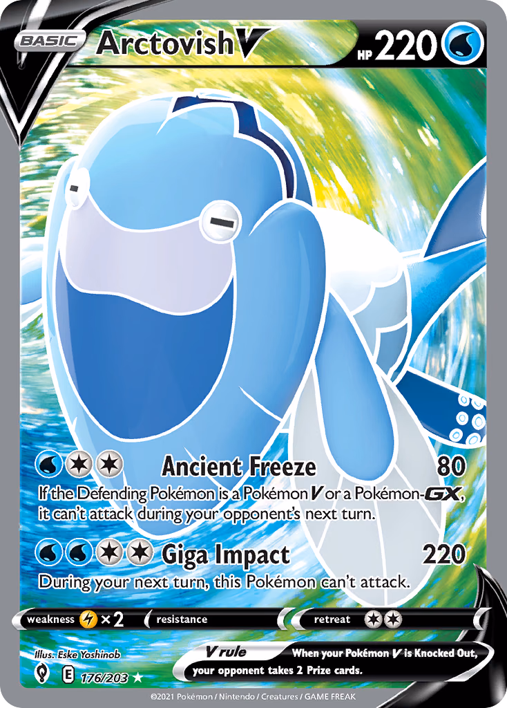 Arctovish V Pokemon card (176/203, Evolving Skies)