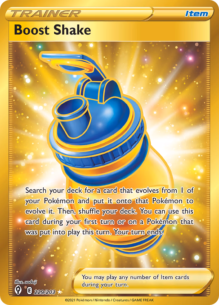 Boost Shake Pokemon card (229/203, Evolving Skies)
