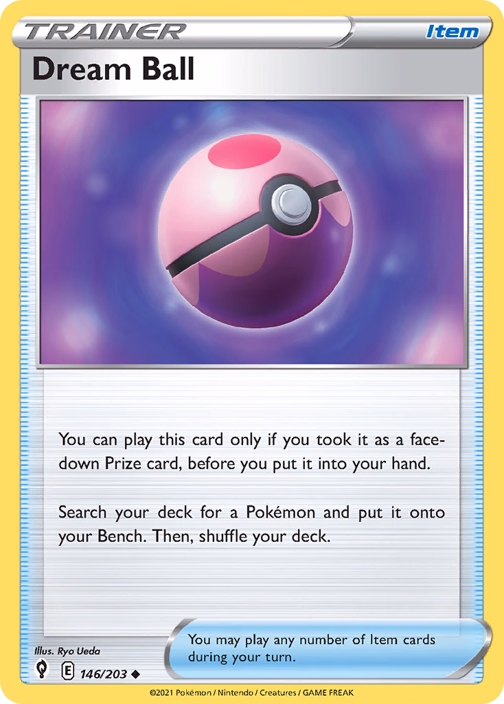 Dream Ball Pokemon card (146/203, Evolving Skies)