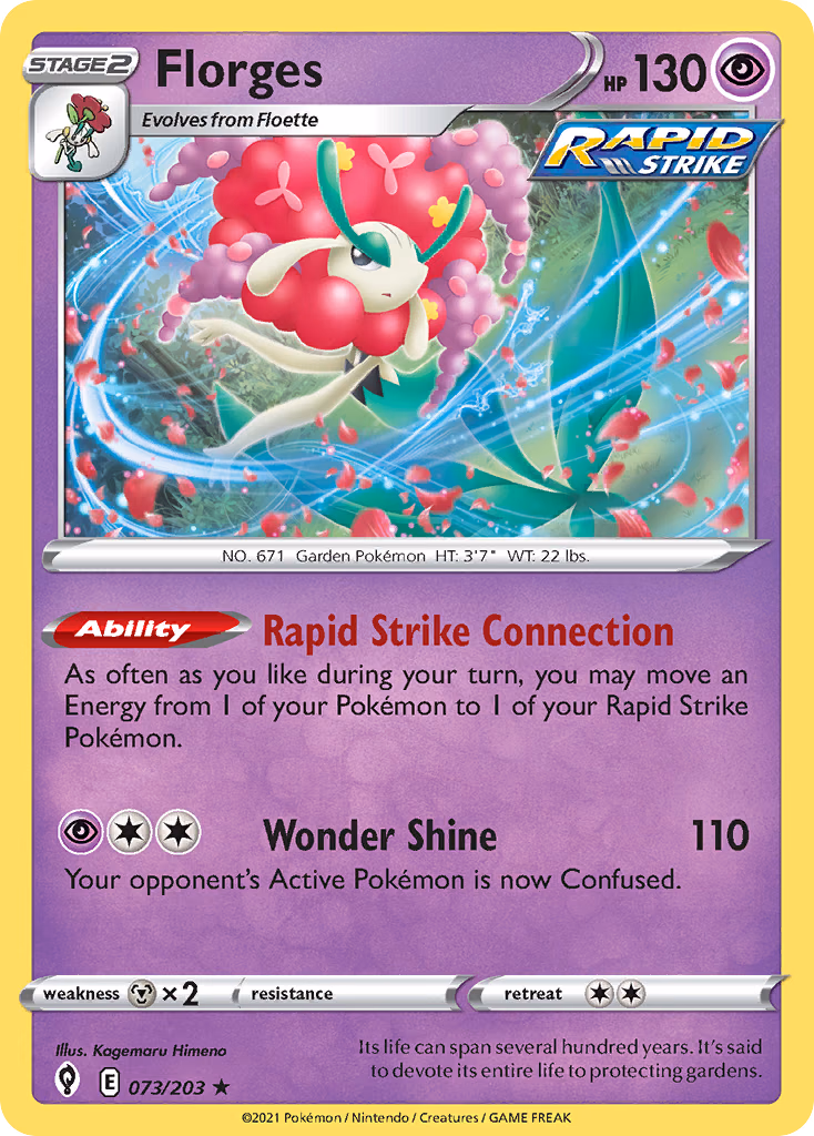 Florges Pokemon card (073/203, Evolving Skies)