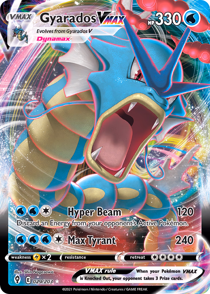 Gyarados VMAX Pokemon card (029/203, Evolving Skies)