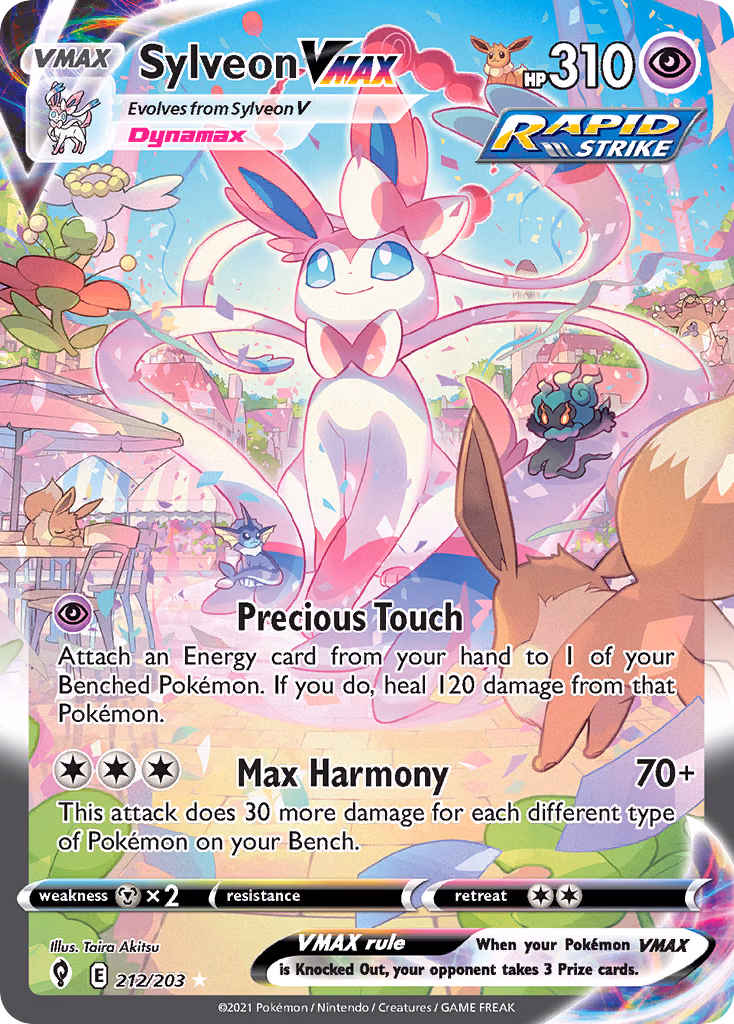 Sylveon VMAX Pokemon card (212/203, Evolving Skies)