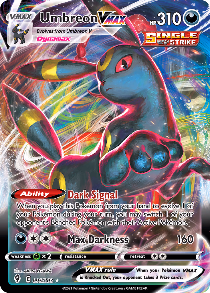 Umbreon VMAX Pokemon card (095/203, Evolving Skies)