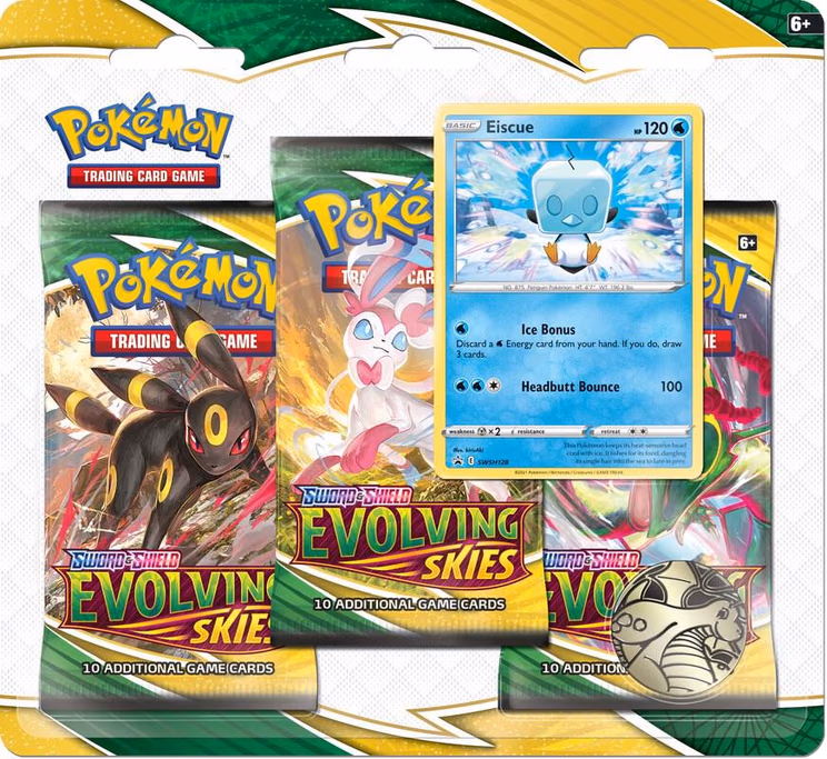 Pokemon Evolving Skies 3 Pack Blister [Eiscue]