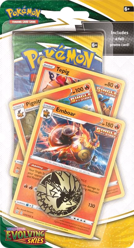 Pokemon Evolving Skies Premium Checklane Blister [Emboar]