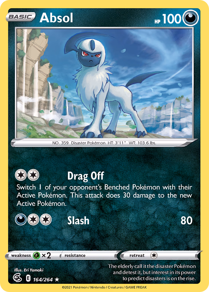Absol Pokemon card (164/264, Fusion Strike)