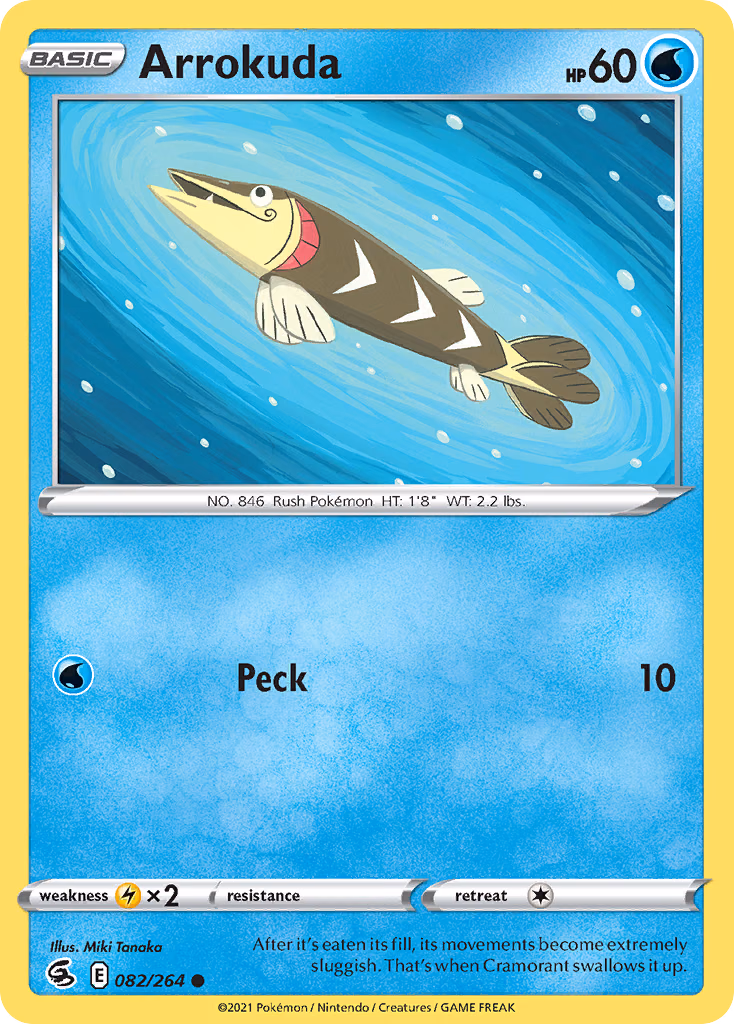 Arrokuda Pokemon card (082/264, Fusion Strike)