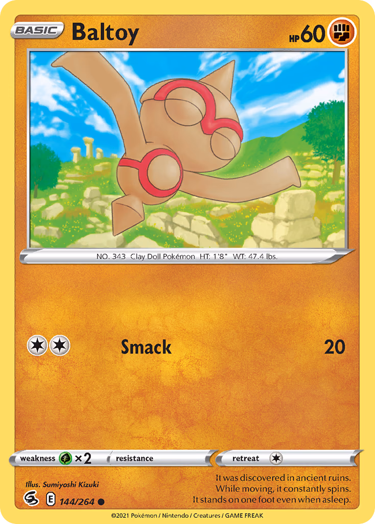 Baltoy Pokemon card (144/264, Fusion Strike)