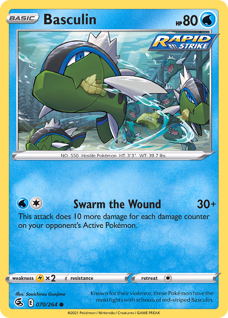 Basculin Pokemon card (070/264, Fusion Strike)