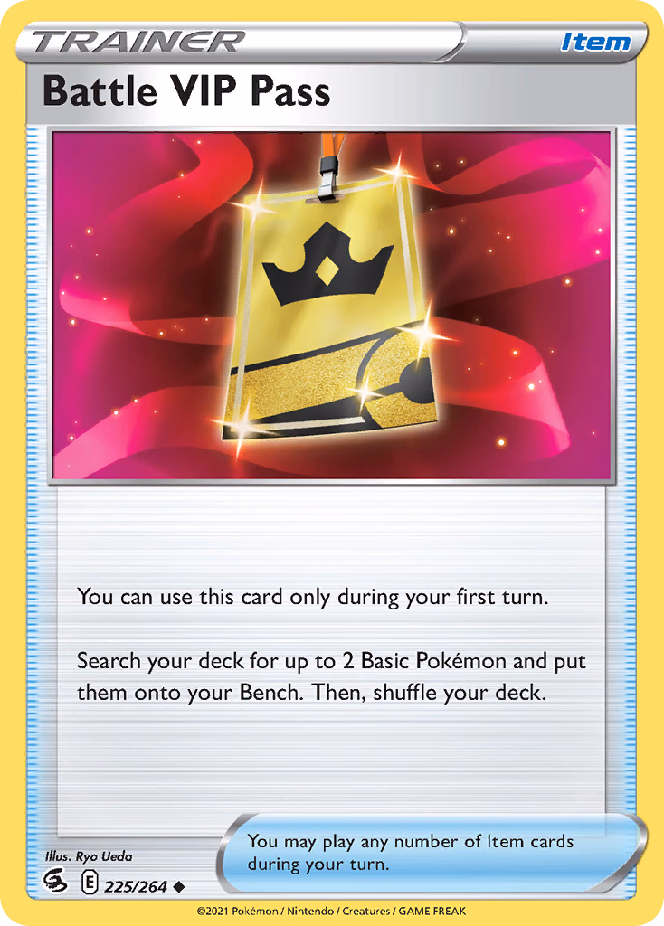 Battle VIP Pass Pokemon card (225/264, Fusion Strike)