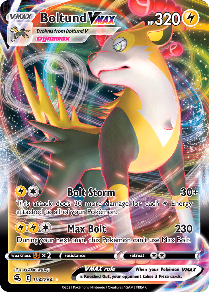 Boltund VMAX Pokemon card (104/264, Fusion Strike)