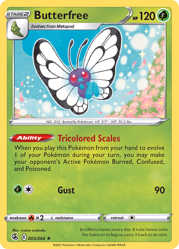 Butterfree Pokemon card (003/264, Fusion Strike)