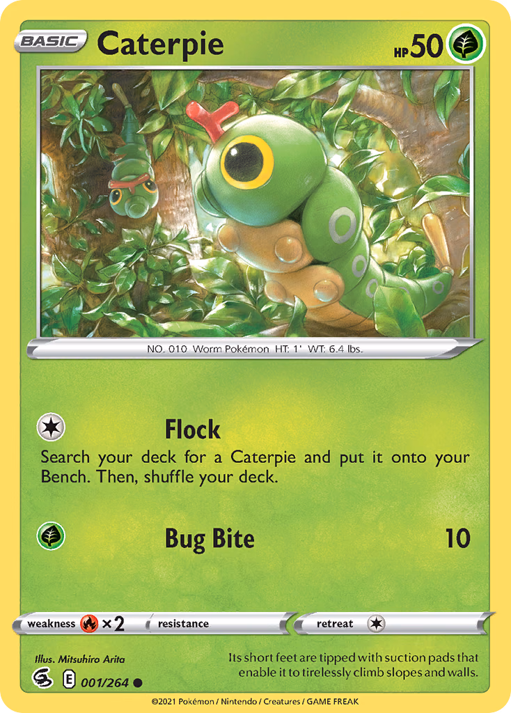 Caterpie Pokemon card (001/264, Fusion Strike)