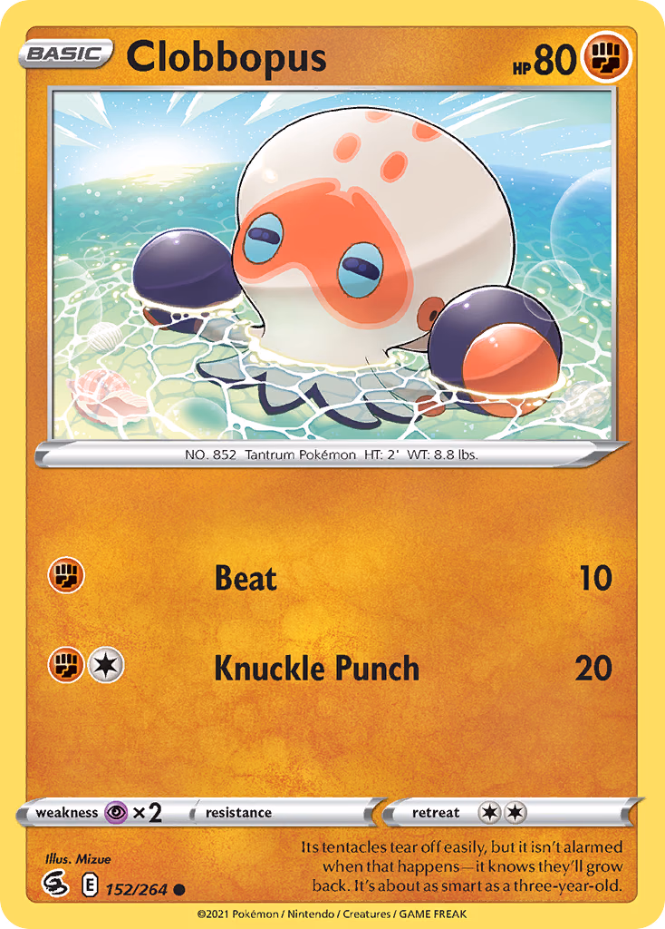 Clobbopus Pokemon card (152/264, Fusion Strike)
