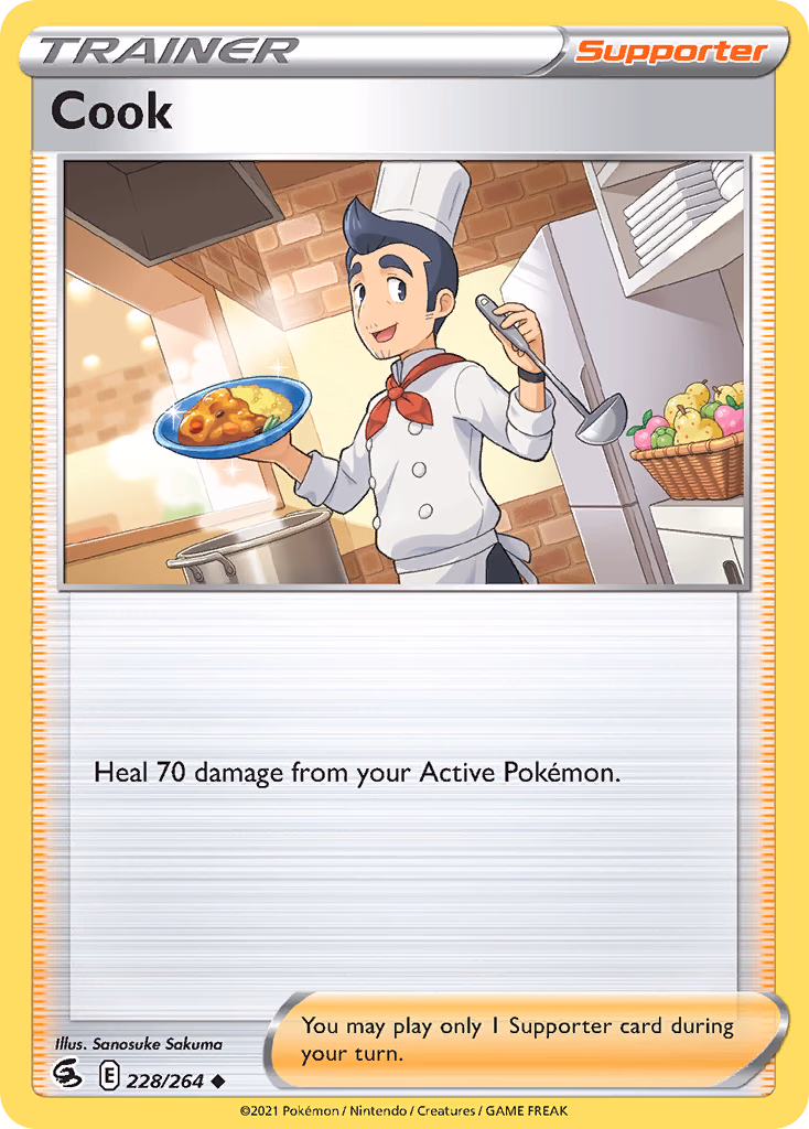 Cook Pokemon card (228/264, Fusion Strike)
