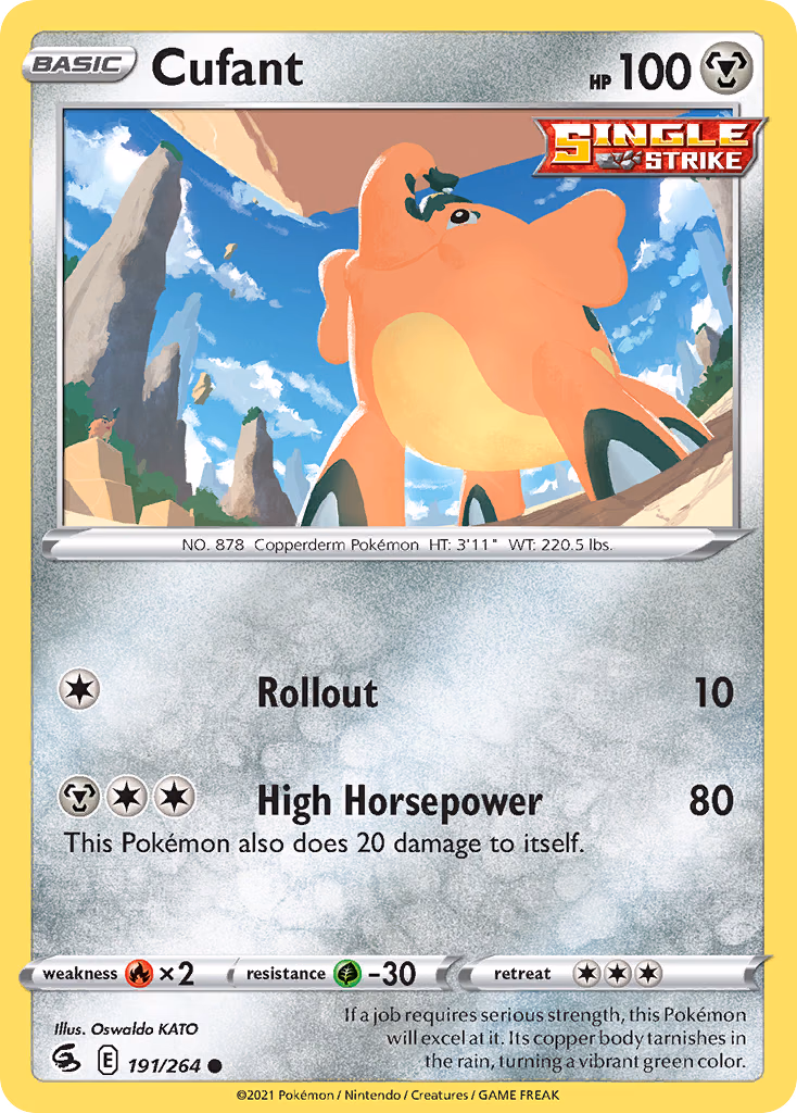 Cufant Pokemon card (191/264, Fusion Strike)