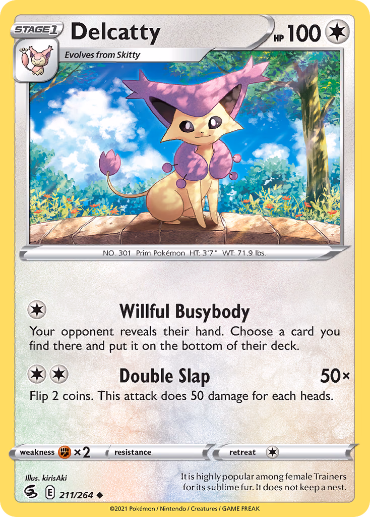 Delcatty Pokemon card (211/264, Fusion Strike)