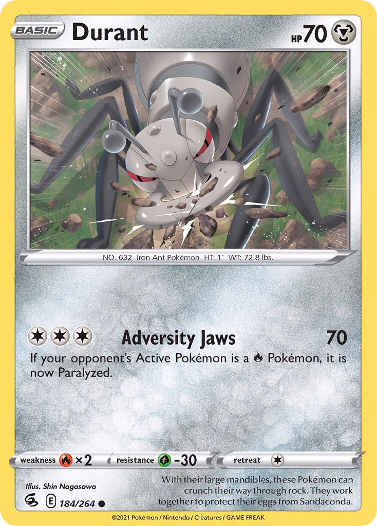 Durant Pokemon card (184/264, Fusion Strike)