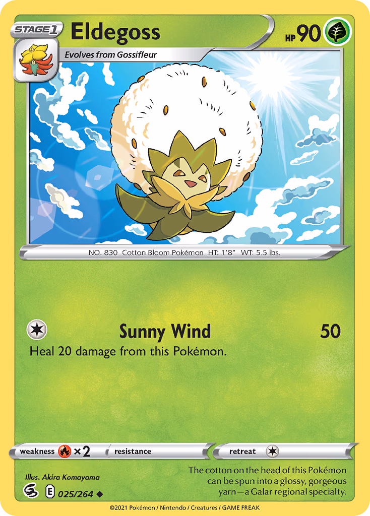 Eldegoss Pokemon card (025/264, Fusion Strike)