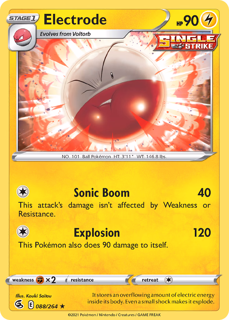 Electrode Pokemon card (088/264, Fusion Strike)