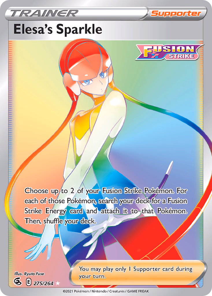 Elesa's Sparkle Pokemon card (275/264, Fusion Strike)