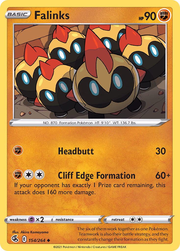Falinks Pokemon card (154/264, Fusion Strike)