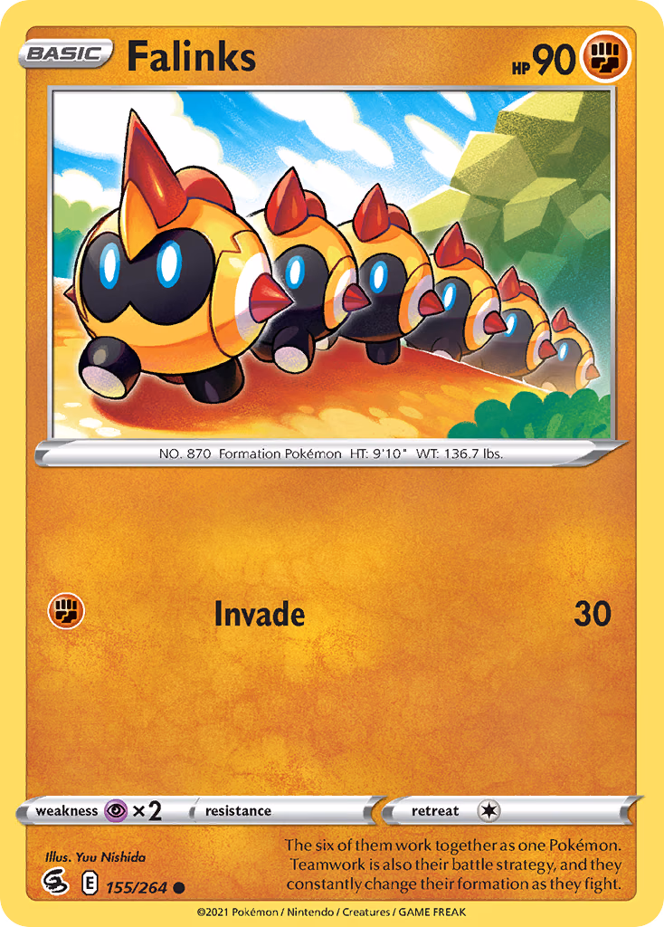 Falinks Pokemon card (155/264, Fusion Strike)