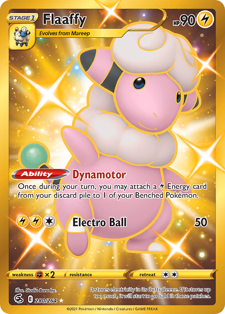 Flaaffy Pokemon card (280/264, Fusion Strike)