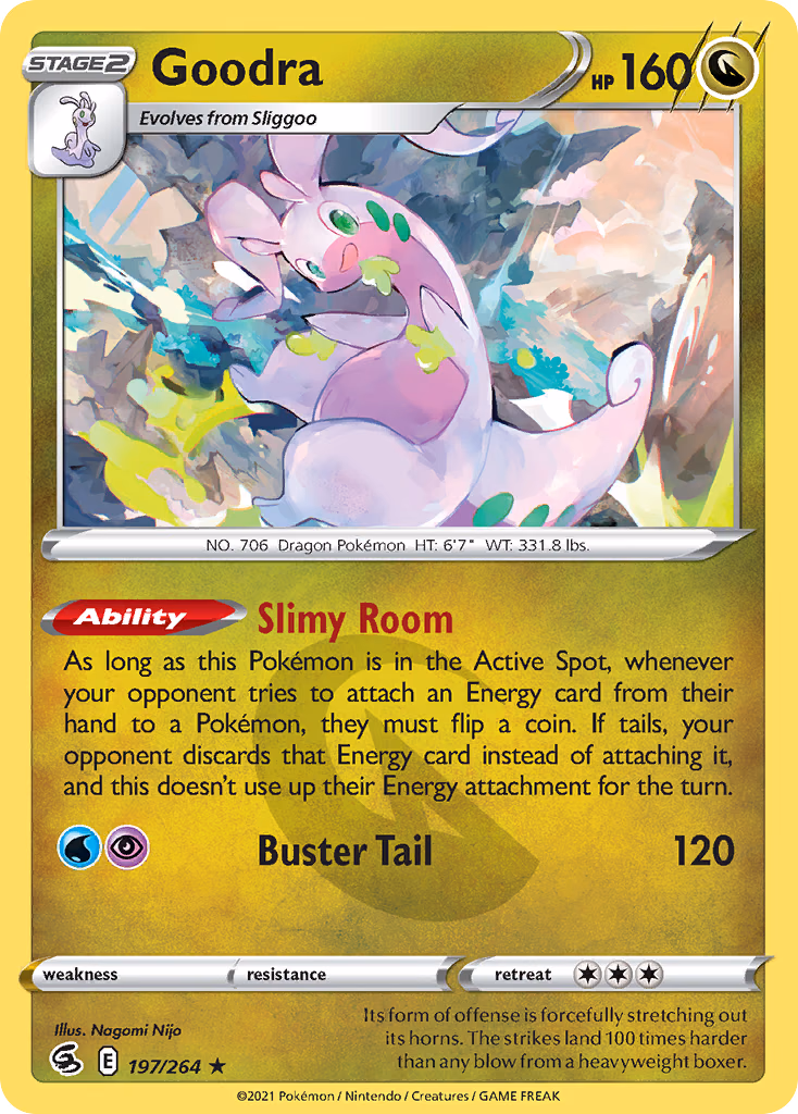 Goodra Pokemon card (197/264, Fusion Strike)