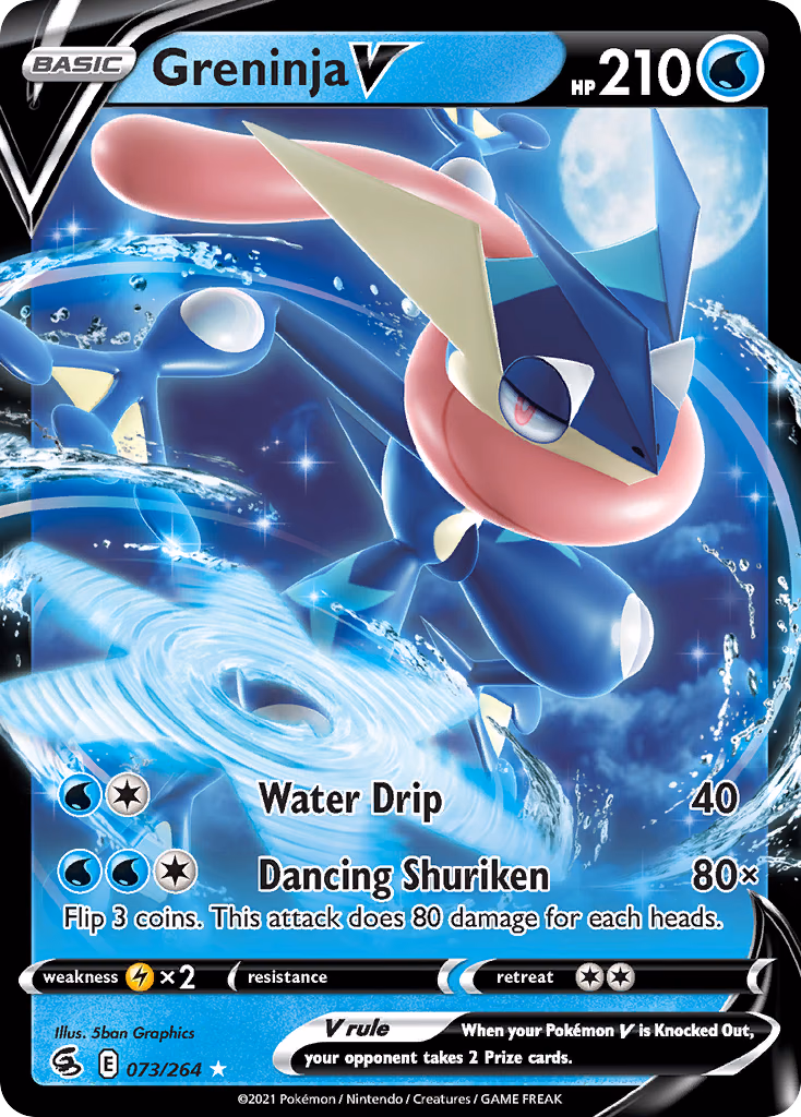 Greninja V Pokemon card (073/264, Fusion Strike)