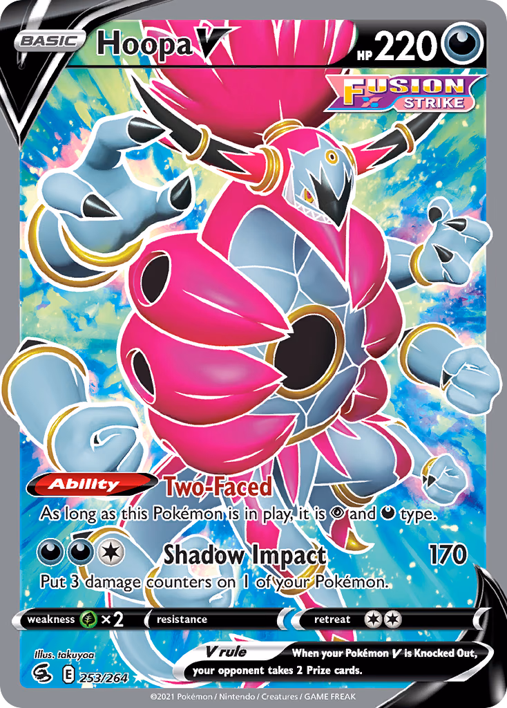 Hoopa V Pokemon card (253/264, Fusion Strike)