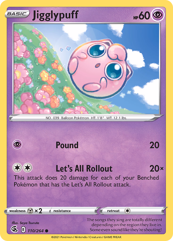 Jigglypuff Pokemon card (110/264, Fusion Strike)
