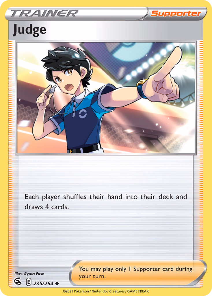 Judge Pokemon card (235/264, Fusion Strike)
