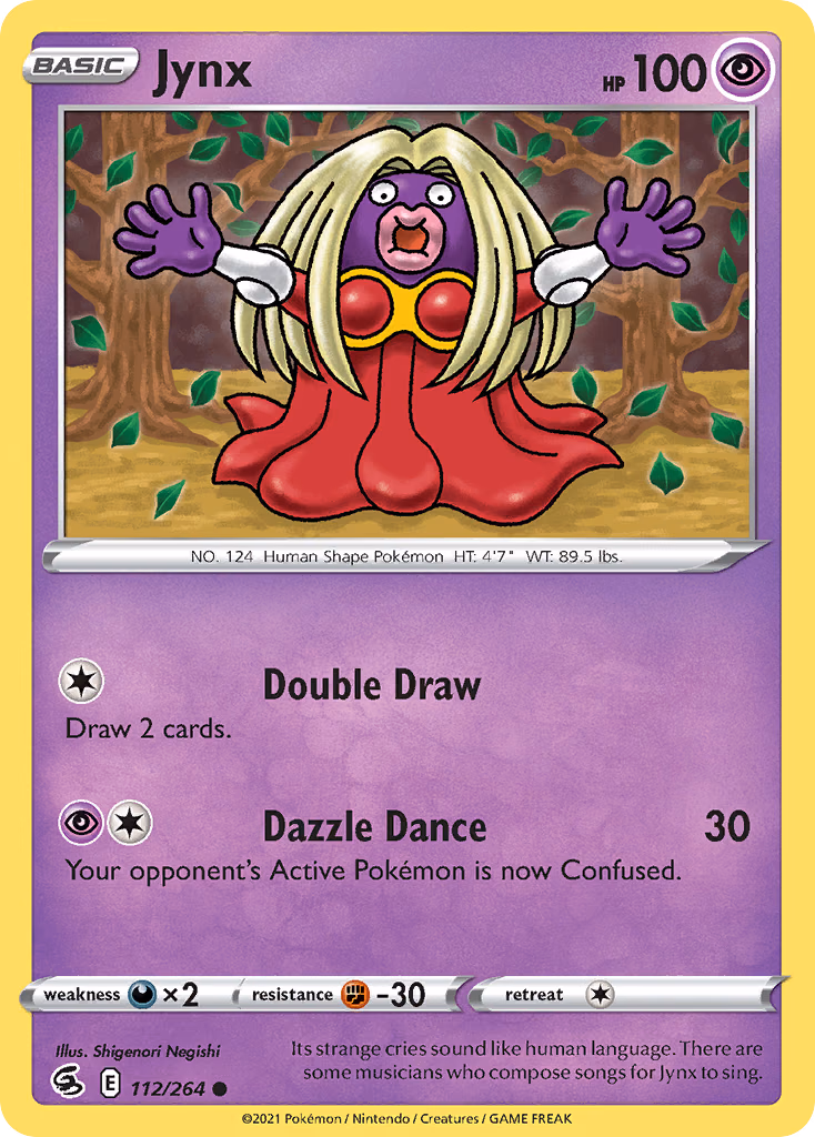 Jynx Pokemon card (112/264, Fusion Strike)