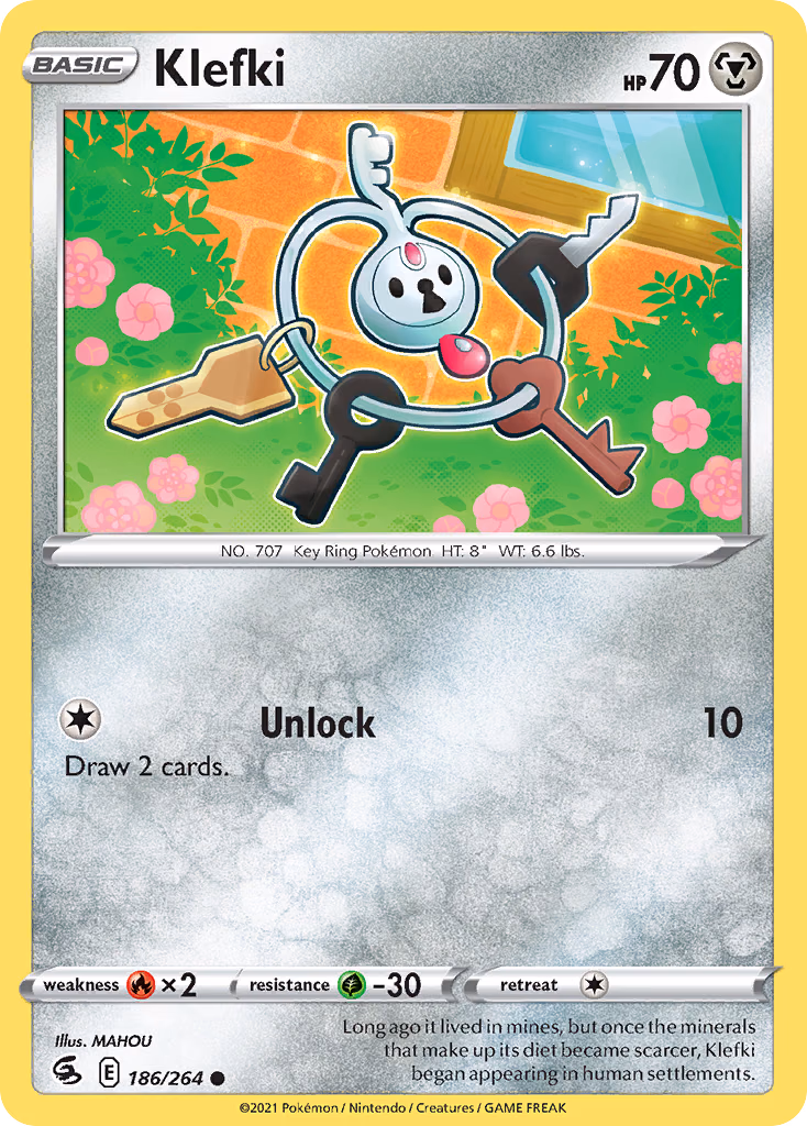 Klefki Pokemon card (186/264, Fusion Strike)